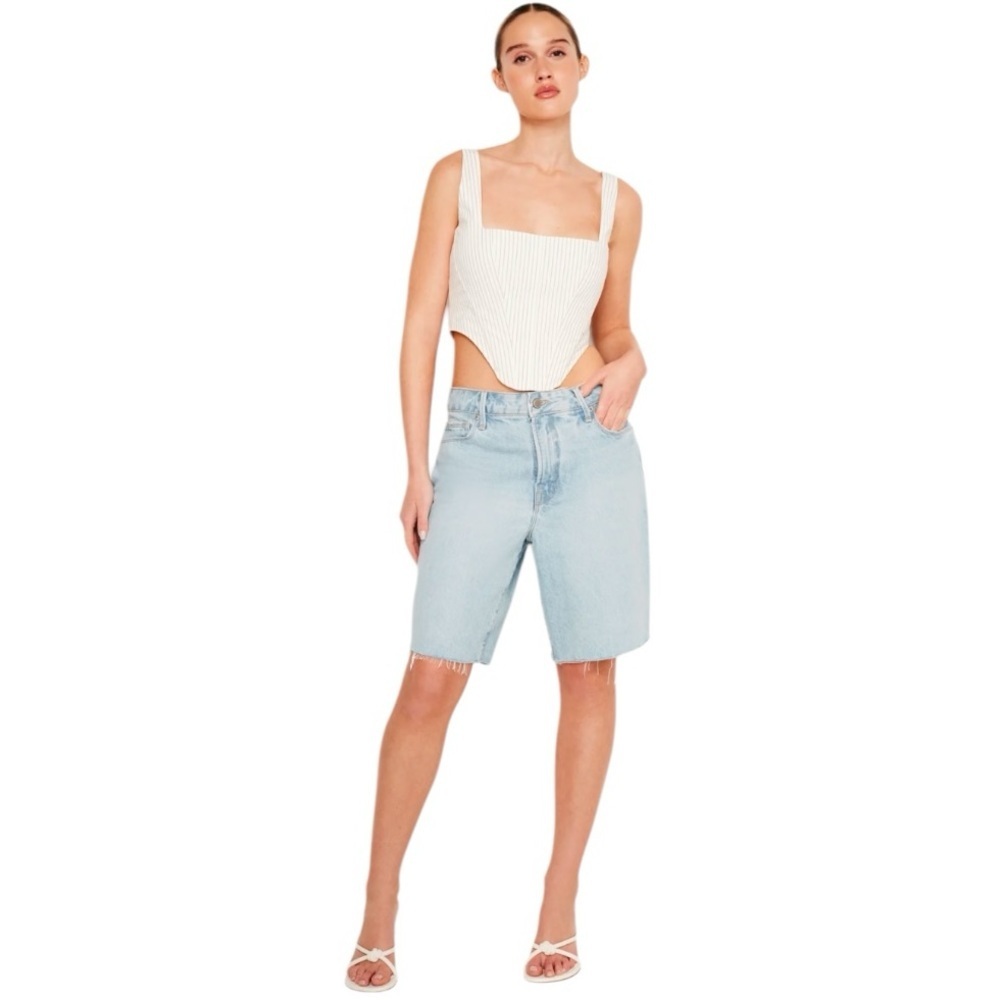 GOOD AMERICAN Good ‘90s Bermuda Shorts 6 NWT